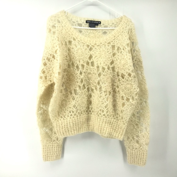 Nina Patrick Sweaters - Loose Knit Nina Patrick Mohair Sweater Size L